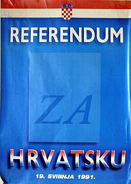 A government-issued poster for the 1991 Croatian independence referendum