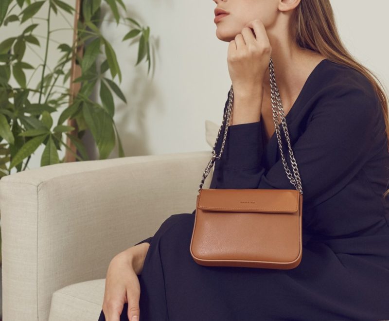 ANGELA ROI | Hamilton Mini Chain Crossbody In Brown | Boxwalla