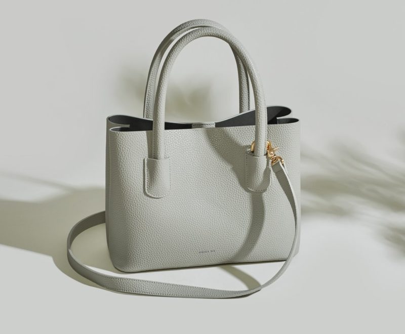 ANGELA ROI | Cher Mini Tote In Light Gray | Boxwalla