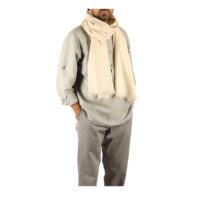 KASHMIR LOOM Cashmere Plain Solid Stole in Ivory