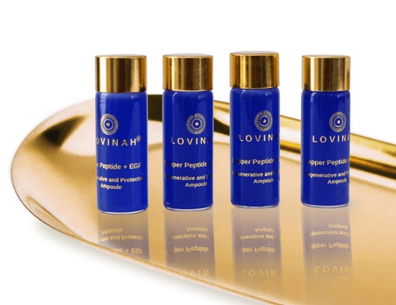 Lovinah Copper Peptides (3% Copper Tripeptide GHK-Cu) & EGF Ampoule(Epidermal Growth Factor) is a highly concentrated 4-week ampoule treatment, intensely saturating the skin with moisture, vitamins, minerals and nutrients.
