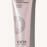 Sachi Skin Saffron Luminous Cleanser is a humectant-rich gel cleanser that dissolves impurities and excess oil without disrupting the skin's natural moisture balance.
