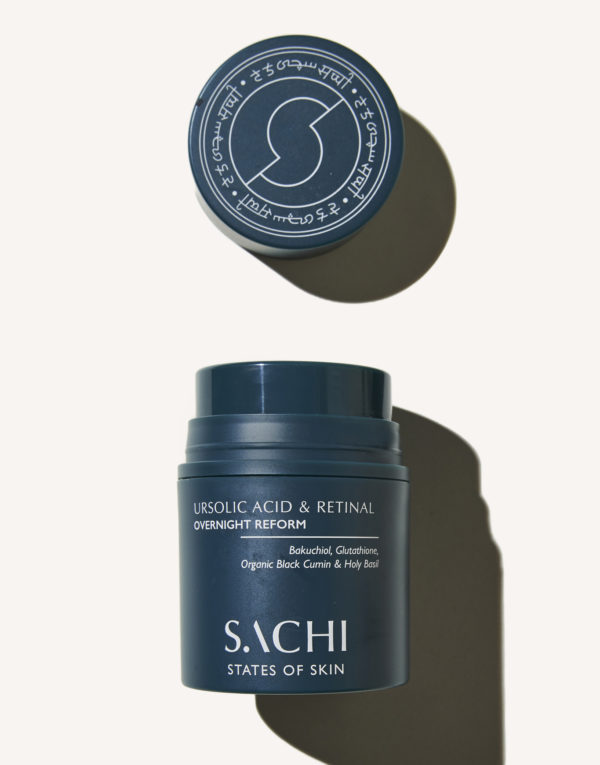 Sachi Ursolic Acid & Retinal Overnight Reform combines retinaldehyde, ursolic acid, bakuchiol and glutathione which are very effective for anti-aging & dark spots